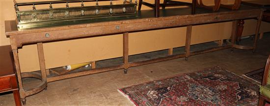 Long refectory table